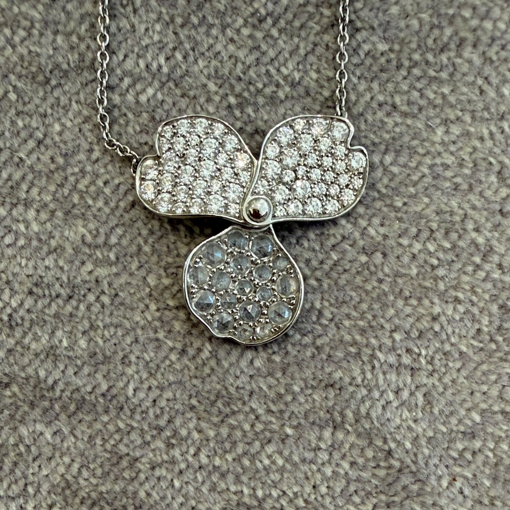 Tiffany & Co Diamond Platinum Pendant Necklace